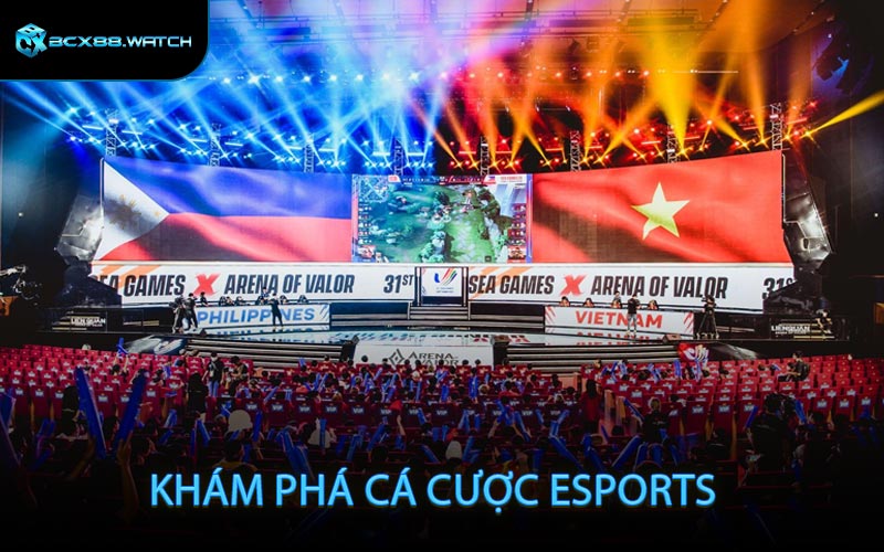 Esports event with teams and audience
